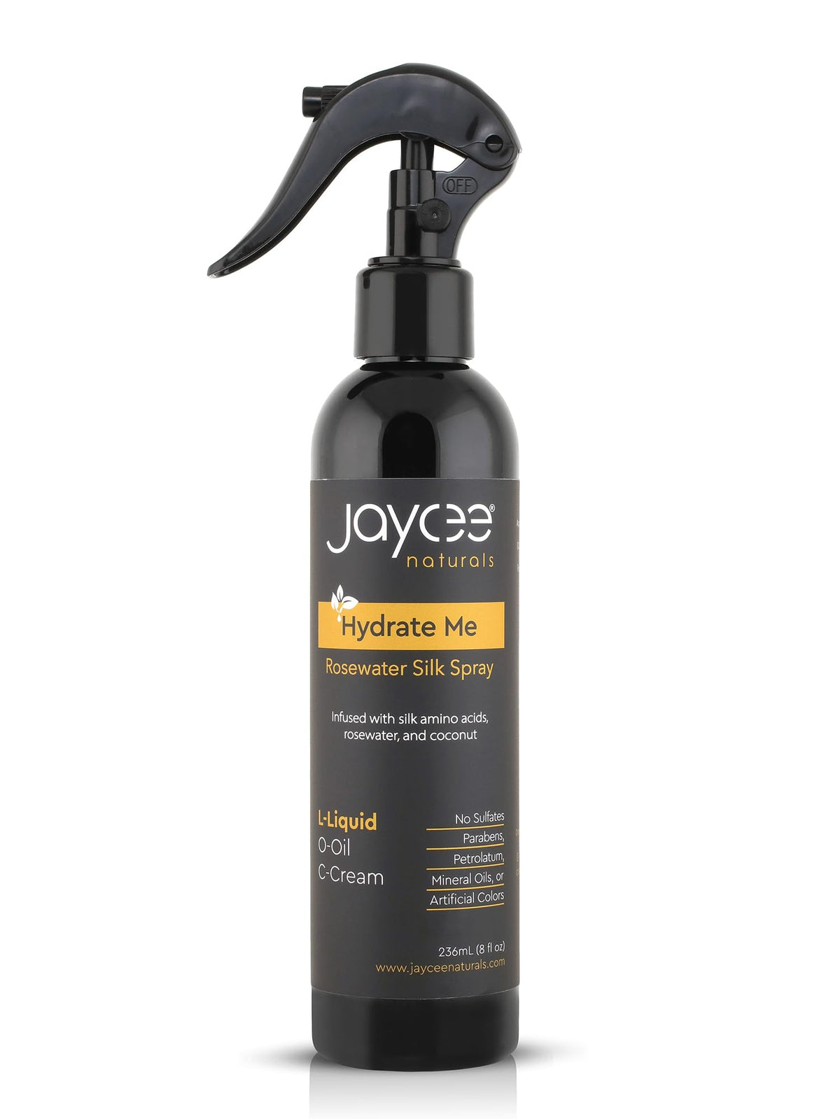Jaycee Naturals product label showing ingredients and residue-free promise