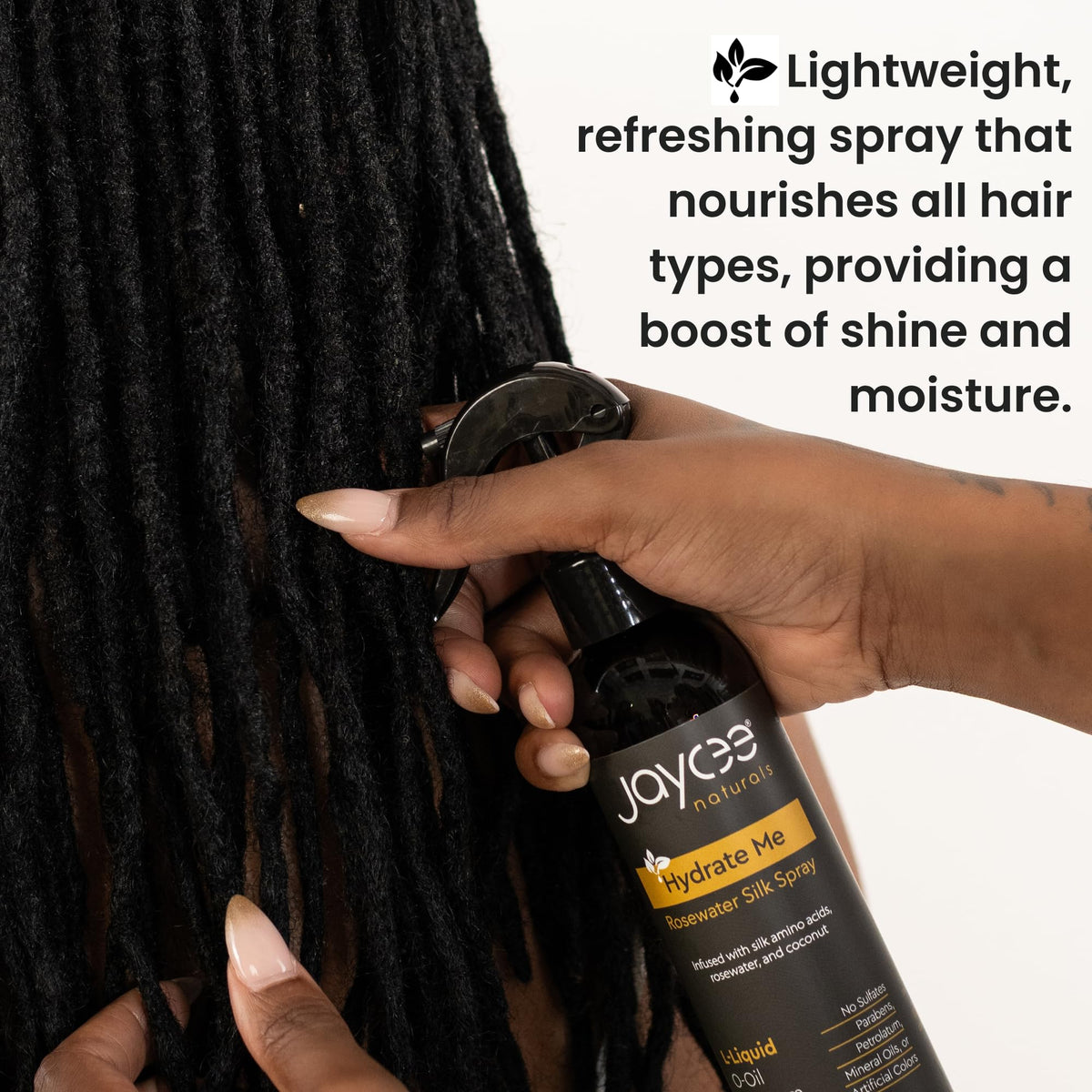 Jaycee Naturals lightweight oil dropper sealing hydration to reduce breakage