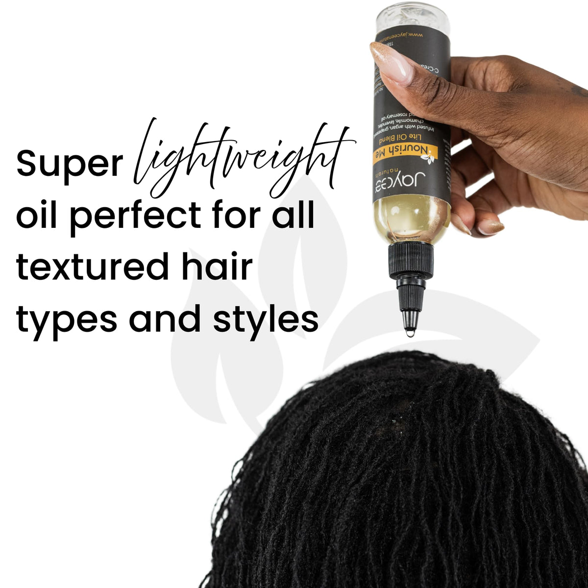 Jaycee Naturals close-up of loc texture showing improved softness and manageability