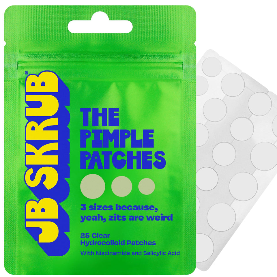 jb skrub front packaging showing 25 patches and kit benefits for quick use