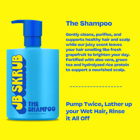 JB SKRUB foamy lather in hand demonstrating effective gentle cleansing