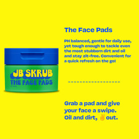 Teen using JB SKRUB pad on forehead after sports for cooling refresh