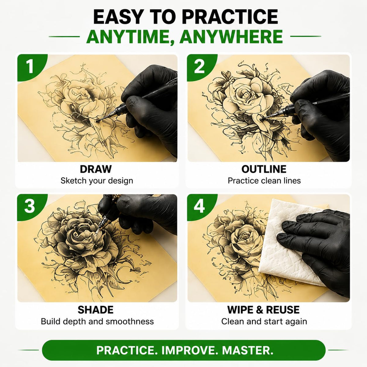Jconly double-sided demo showing reversible use and extended practice sessions