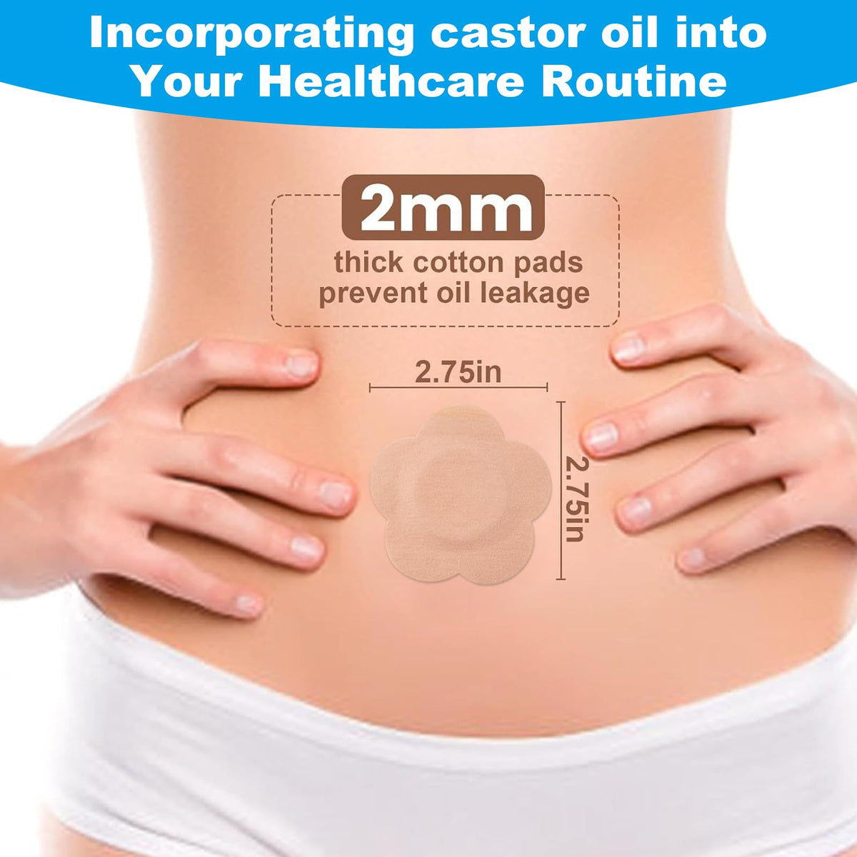Jconly organic cotton absorbent core visible for controlled oil absorption