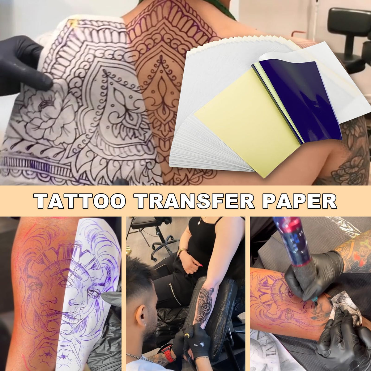 Jconly stack of transfer paper ready for precise stencil transfers