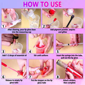 Jcoos kids making lip gloss in a supervised home craft session