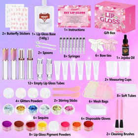 Jcoos assorted lip gloss tubes and applicators ready for filling and gifting