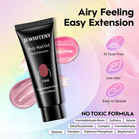 JEWHITENY labeled poly gel tubes top view for easy color selection