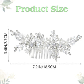 JEAIRTS comb placed in bridal updo demonstrating polished finish