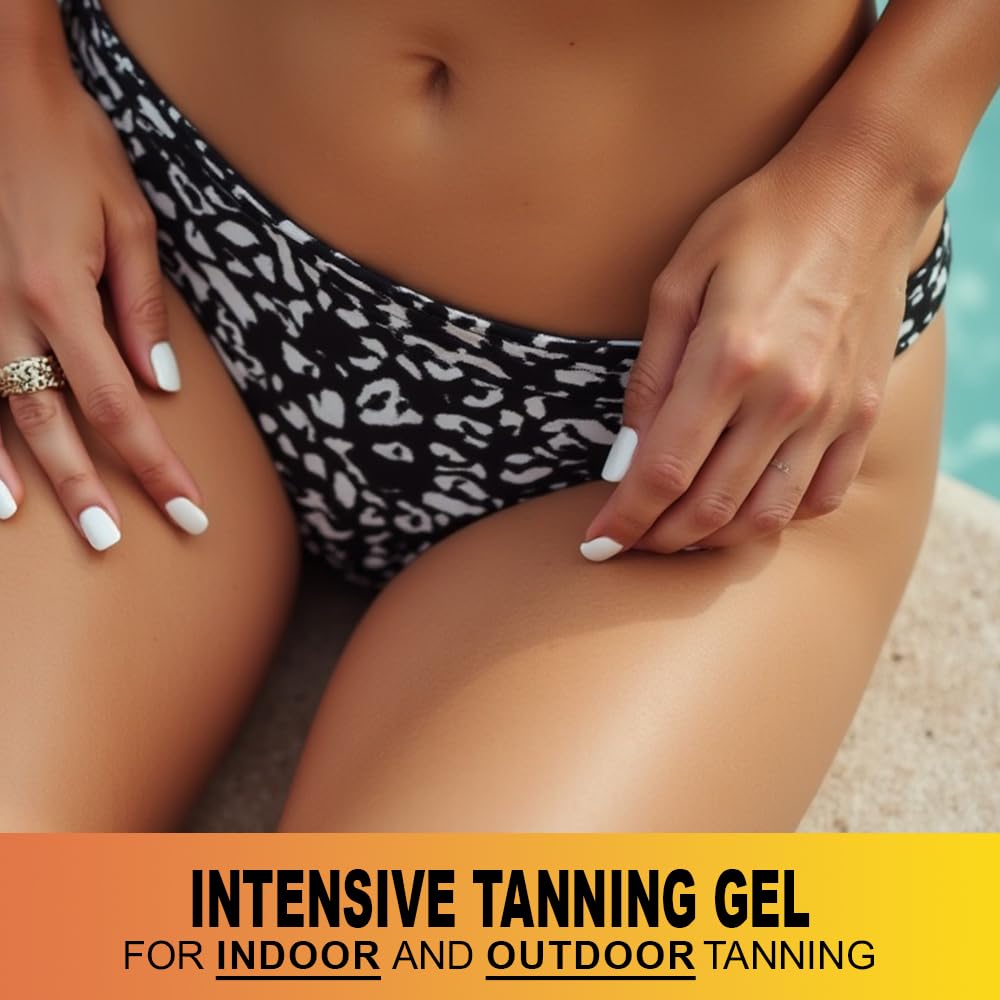 jeallis gel applied on arm demonstrating faster tanning and even coverage