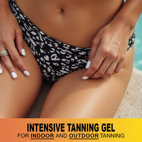 jeallis gel applied on arm demonstrating faster tanning and even coverage