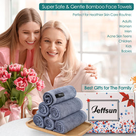 JEFFSUN baby face cleaned with cloth showing gentle, absorbent care