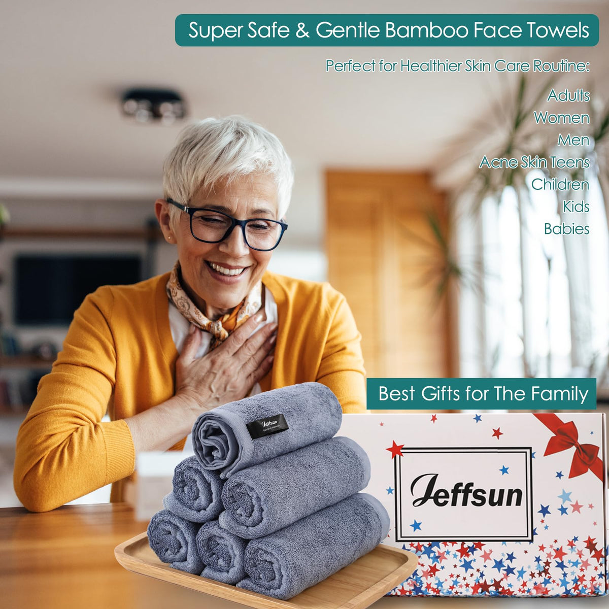 jeffsun cloth gently used in baby bath for soft, hypoallergenic care