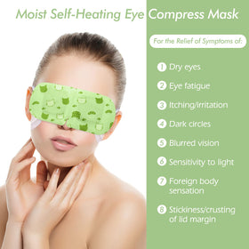 Jekeno mask worn while relaxing on couch to relieve eye tension