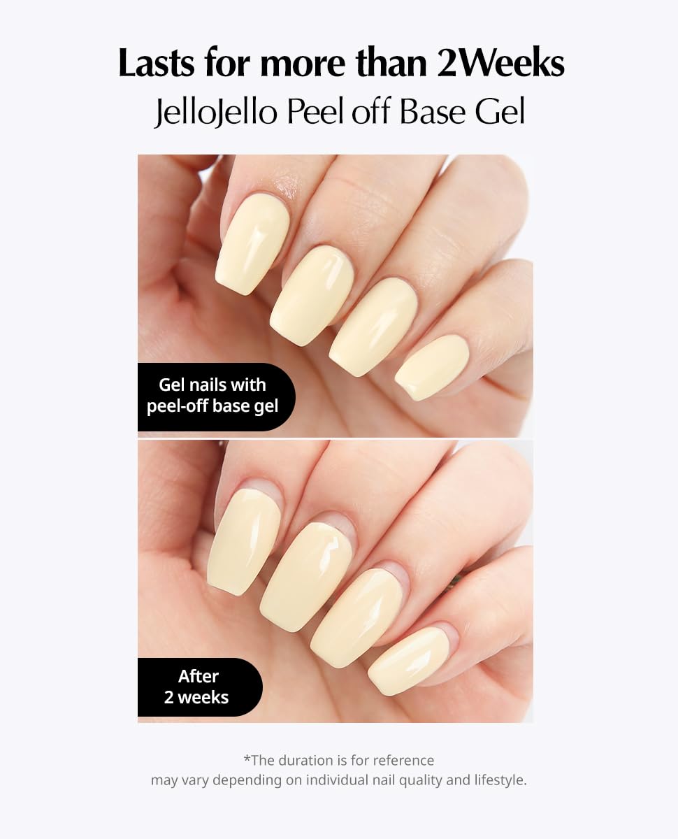 JelloJello being applied on a nail bed illustrating simple thin-coat application and secure adhesion