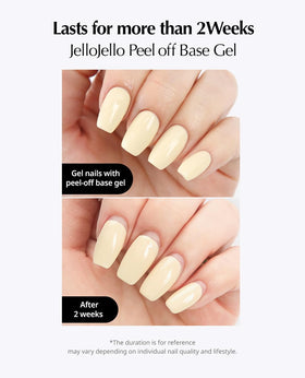 JelloJello being applied on a nail bed illustrating simple thin-coat application and secure adhesion