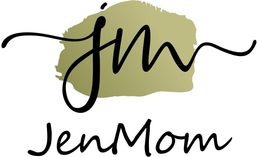 JenMom lifestyle bathroom vanity display suggesting travel-ready, eco-friendly convenience