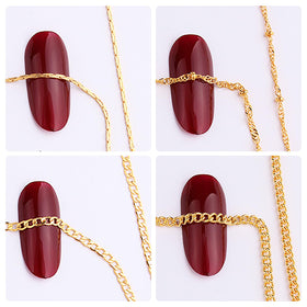 JERCLITY open packaging revealing separate bags and eight different gold chain styles for easy choice