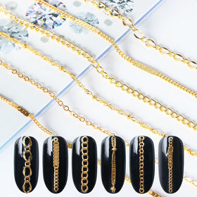 JERCLITY nail artist applying chains in salon demonstrating professional use