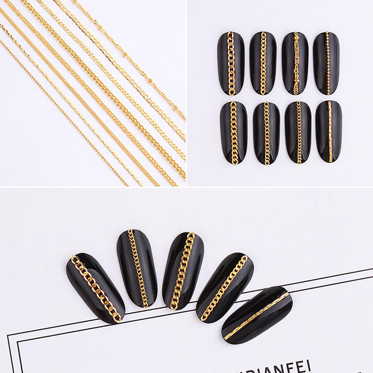 JERCLITY display of varied chain widths and patterns highlighting versatile styles for DIY projects