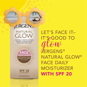 Before and after one week using Jergens bundle showing gradual natural-looking tan