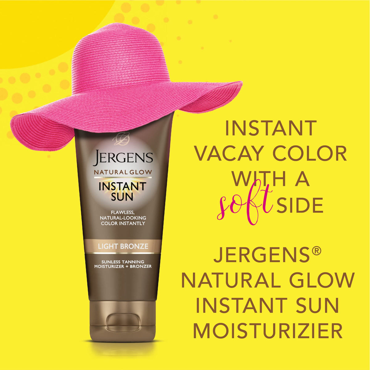 Jergens blended swatch showing seamless fade and natural-looking color benefit