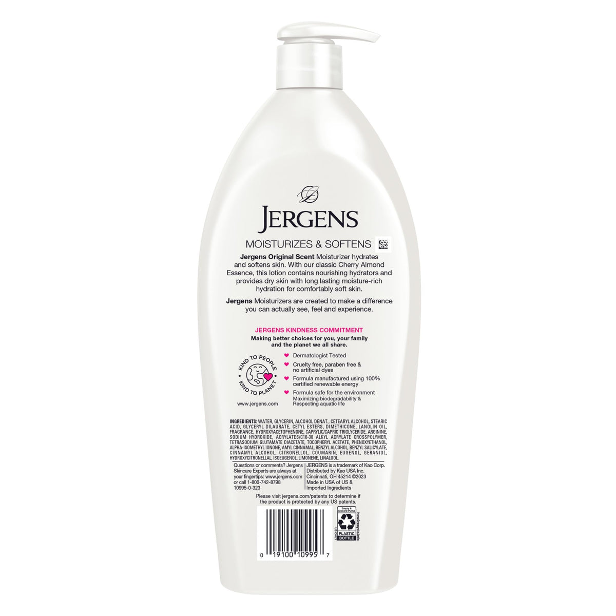 Jergens bottle on shower shelf to show convenient, everyday accessibility benefit