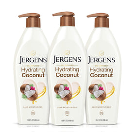 Jergens front packaging showing bottle and brand for clear product recognition and convenience