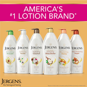 Jergens before and after legs showing smoother skin benefit