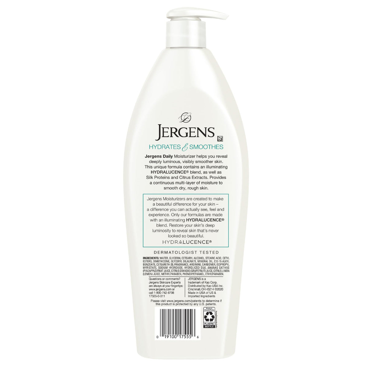 Jergens bottle on bath counter for convenient daily use and storage