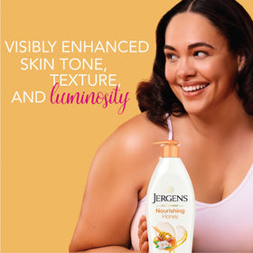 Jergens pump dispenser detail highlighting convenient, mess-free application benefit