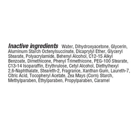 Jergens ingredients panel close-up showing nourishing emollients listed