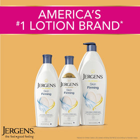 Jergens ingredients display with shea oil, Vitamin E, collagen for nourishing benefits