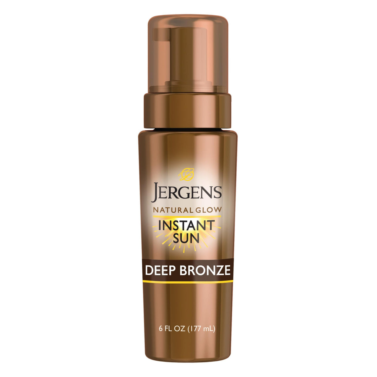 Jergens front packaging showing product and instant bronze benefit