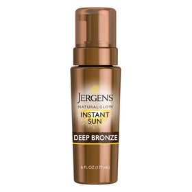 Jergens front packaging showing product and instant bronze benefit