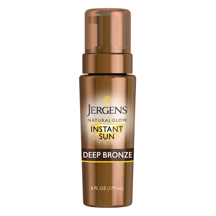 Jergens front packaging showing product and instant bronze benefit