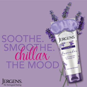 Jergens 7 oz jar held in hand conveying travel-friendly hydration convenience