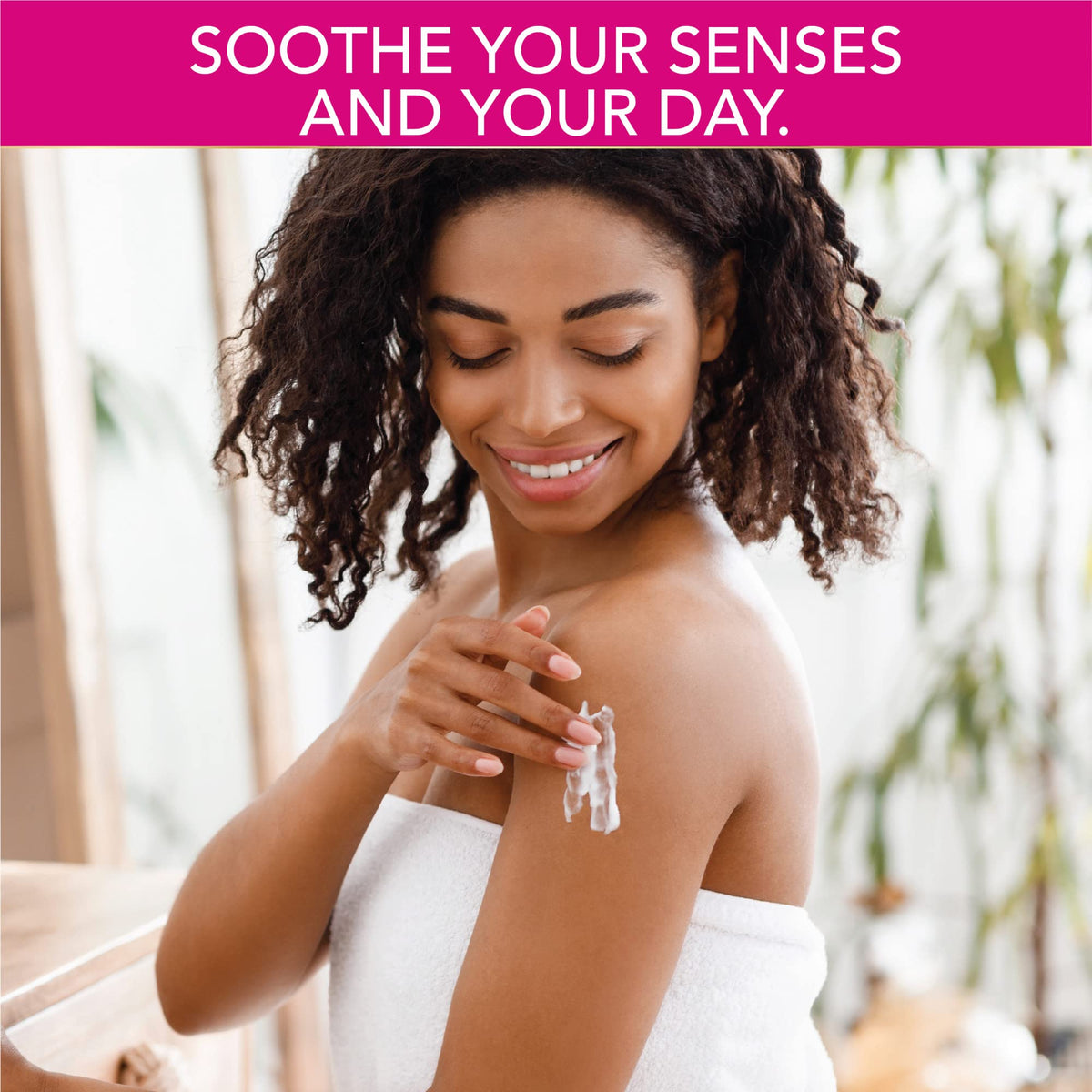 Jergens applying body butter to elbow to soothe and soften dry patches