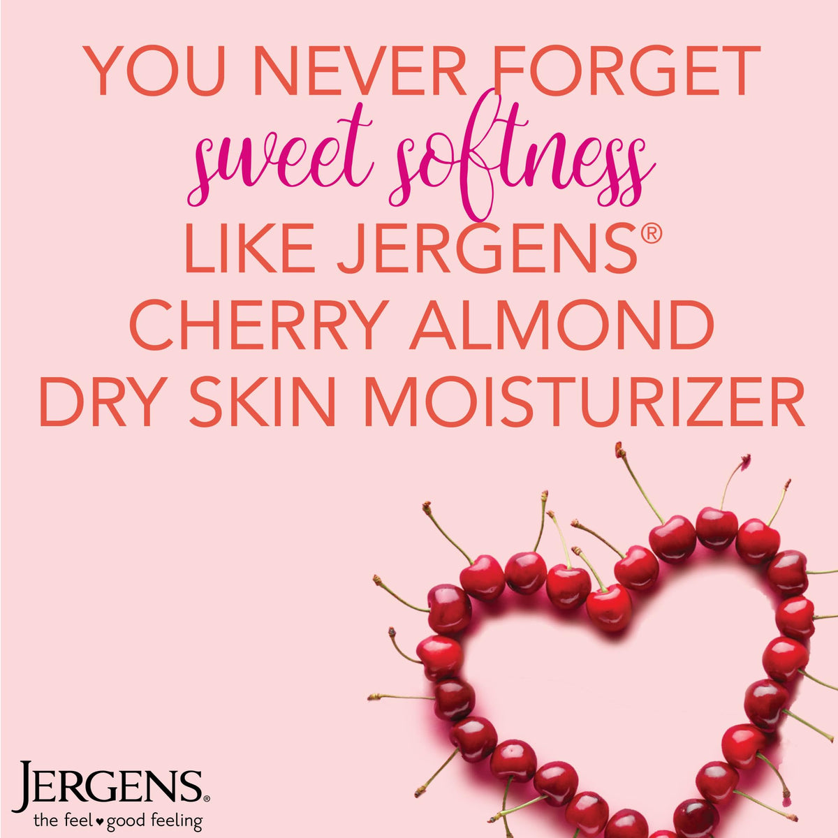 Jergens lotion texture pouring to show lightweight, fast-absorbing hydration benefit