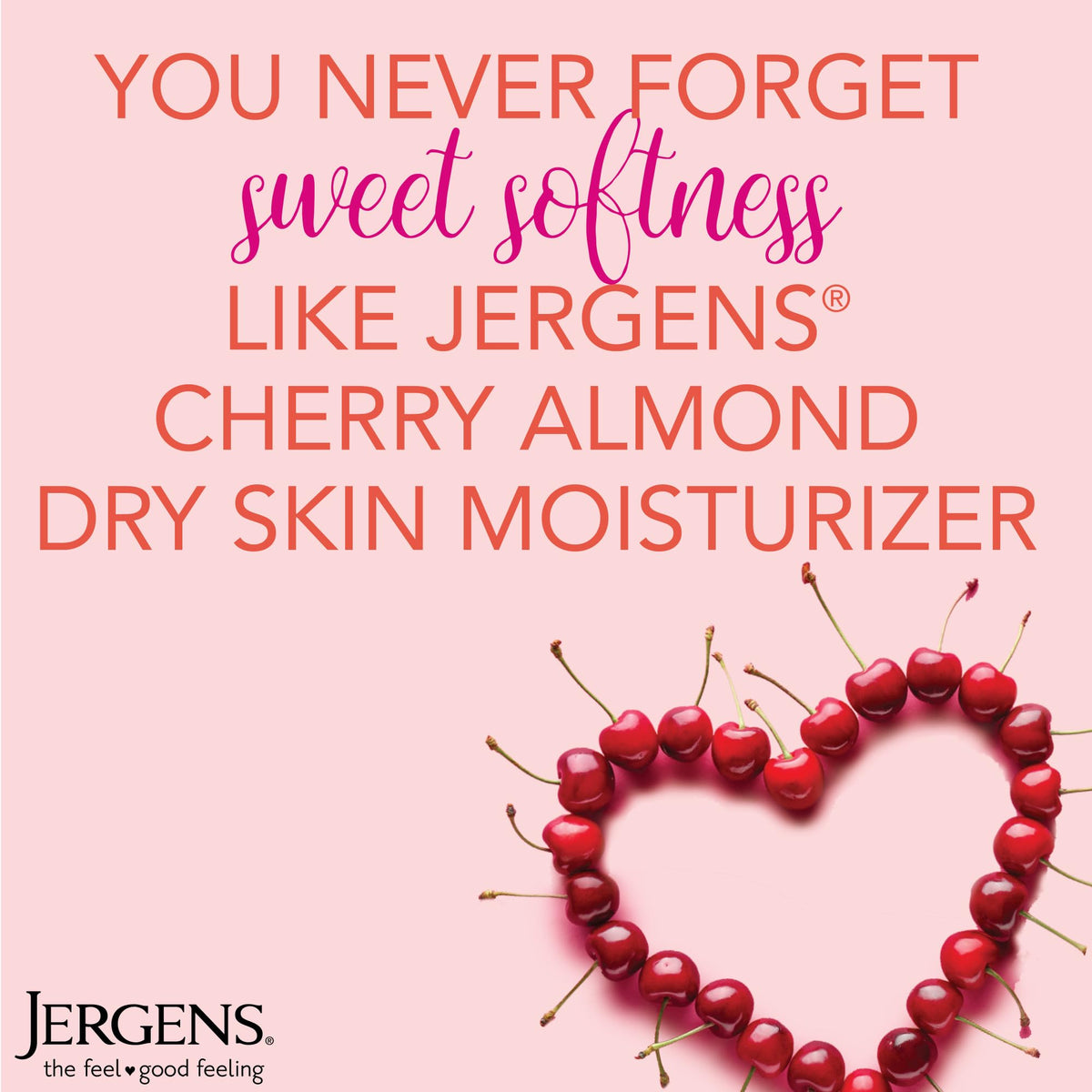 Cream texture swatch of Jergens lotion showing lightweight, fast absorption