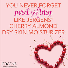 Cream texture swatch of Jergens lotion showing lightweight, fast absorption