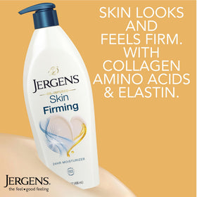 Jergens lotion texture smoothed on skin demonstrating quick absorption and hydration