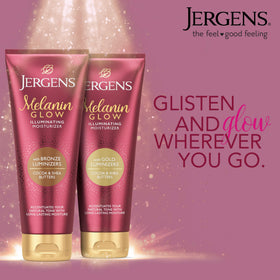 Jergens 7 oz bottle held for scale to show compact travel-friendly size