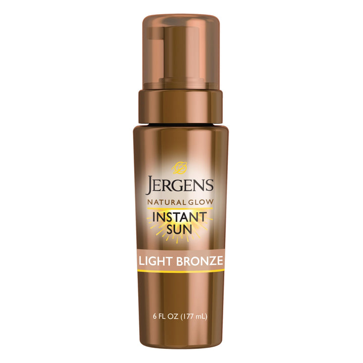 Jergens mousse front packaging showing product and quick-dry benefit