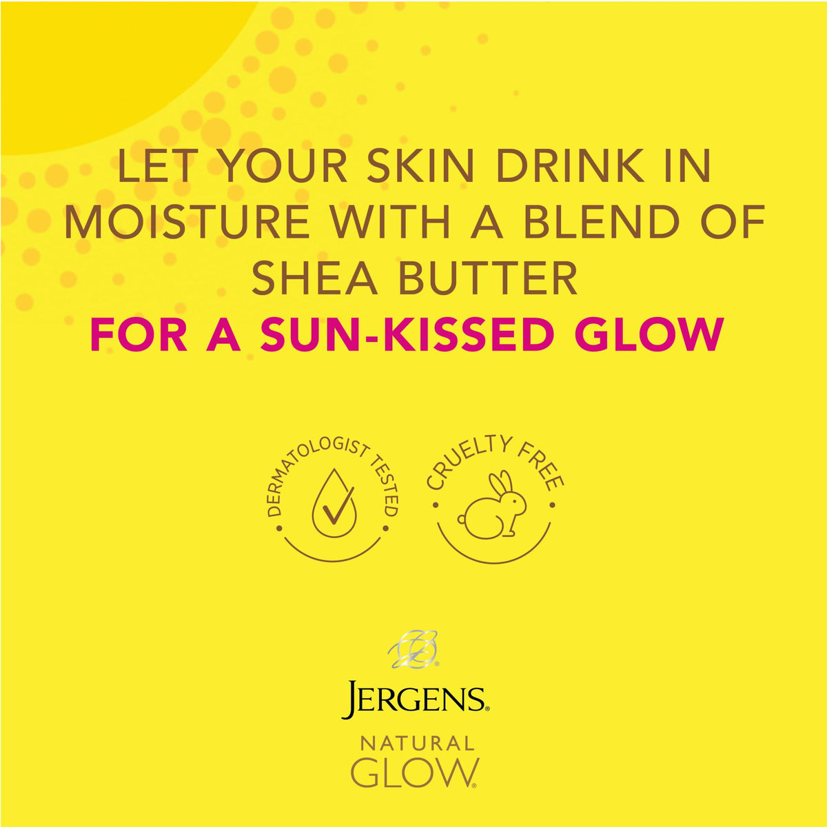 Jergens applied in-shower demonstrating wet-skin use and time-saving routine benefit