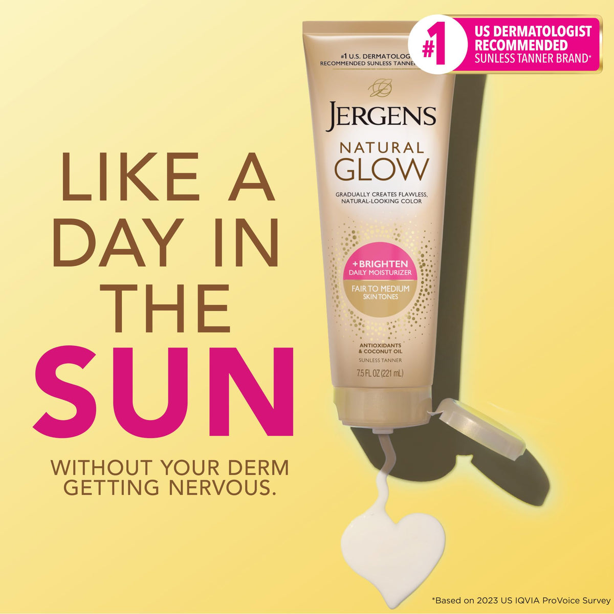 Jergens cream texture close-up revealing lightweight, hydrating formula