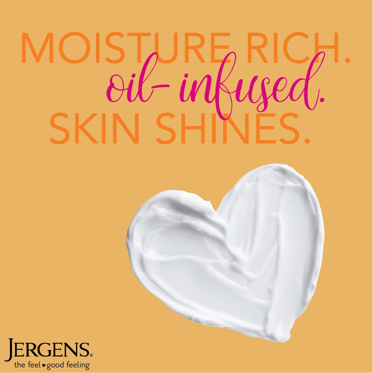 Jergens close-up texture of lotion highlighting rich shea butter smoothness