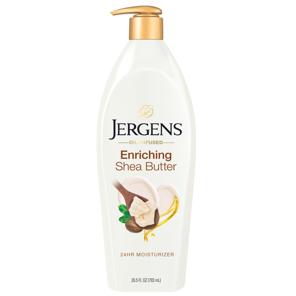 Jergens bottle front packaging showing product name and size for easy identification