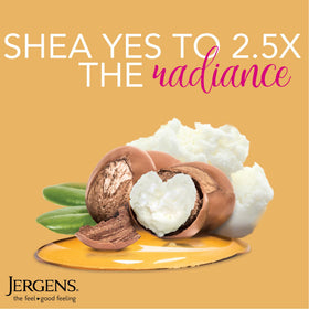 Jergens lotion texture close-up highlighting fast absorption benefit