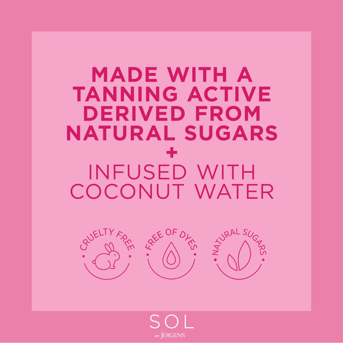 Jergens SOL mousse blended on forearm showing even spread and natural-looking tan result